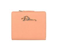 Police Portefeuille Femme Cuir Véritable, Compact, Rose Poudré, Bouton Pression & Zip, Porte-Monnaie, Boîte Cadeau