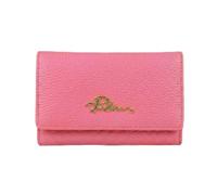 Police Portefeuille Femme Cuir Véritable Fuchsia, Compact, Fermeture Bouton, Porte-monnaie, Boîte Cadeau
