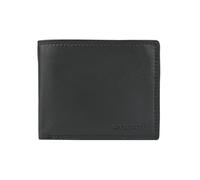 Police Portefeuille Homme en Cuir Véritable, Classique, Noir, avec Porte-Monnaie, Boîte Cadeau