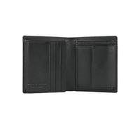Police Portefeuille Homme en Cuir Véritable, Vertical, Compact avec Porte-Monnaie, Noir, Boîte Cadeau