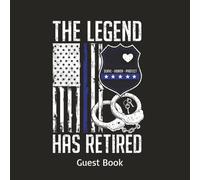 Police Retirement Party Guest Book | Law Enforcement Retirement Guest Sign-In Book | Retirement Guest Book for Police, Sheriff, State Troopers, Highway Patrol | Police Retirement Keepsake