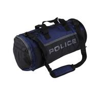 Police Sac de sport pour homme et femme, sac de sport avec porte-chaussures, Duffle Bag noir et bleu, Noir et bleu, Bagage à main
