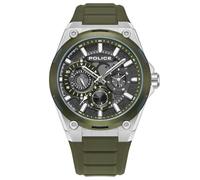 Police Montre Homme PEWJQ2203242 Quartz analogique bracelet silicone argenté Taille Unique
