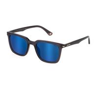 Police Sunglasses Spll80 Shiny Transparent Dark Grey 54/21/145 Homme Lunettes de Soleil