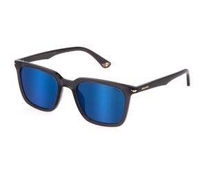 Police Sunglasses SPLL80 Shiny Transparent Dark Grey 54/21/145 Hommes Lunettes, Shiny Transparent Dark Grey, 54/21/145