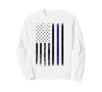 Police Thin Blue Line Flag USA American Patriotic Sweatshirt