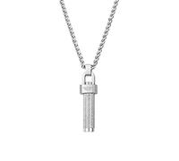 Police Urban Texture - Collier Homme - Acier Inoxydable - Pendentif à Vis - Fermoir Mousqueton - 50cm - PEAGN0001101, 50 cm, Acier inoxydable, Pas de gemme