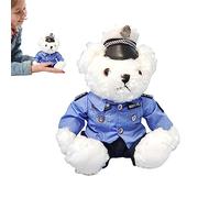 Polices ours en peluche | Politiques Dress Teddy's Bear peluche | Mignon ours en peluche doux, ours décoratif, cadeaux d'anniversaire à Noël pour les filles
