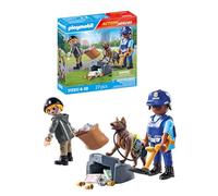 PLAYMOBIL 71731 Policier chien de recherche et voleur, Action Heroes, Les policiers, 27 pièces, Dès 4 ans
