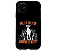 Policier Le Jour, Zombie la Nuit, Flic d'halloween drôle Coque pour iPhone 11