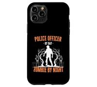 Policier Le Jour, Zombie la Nuit, Flic d'halloween drôle Coque pour iPhone 11 Pro