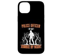 Policier Le Jour, Zombie la Nuit, Flic d'halloween drôle Coque pour iPhone 14 Plus