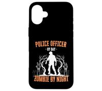 Policier Le Jour, Zombie la Nuit, Flic d'halloween drôle Coque pour iPhone 16 Plus