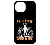 Policier Le Jour, Zombie la Nuit, Flic d'halloween drôle Coque pour iPhone 16 Pro Max