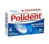 Polident Anti-Bactérien aide à Réduire la Plaque 36 Comprimés (lot de 3)