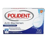 Polident Anti-Bactérien Comprimés Quotidiens 36 Comprimés (lot de 3)