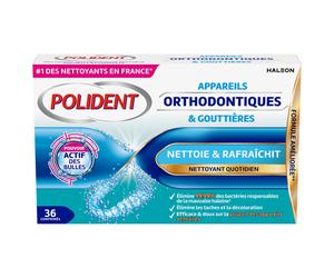 POLIDENT Comprimés de nettoyage orthodontiques, Active Power 36, 36 comprimés