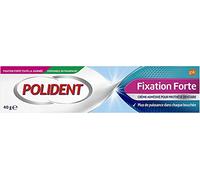 POLIDENT - Fixation Forte - Crème Adhésive pour Prothèse Dentaire - Fixation 12 Heures - Sans Zinc - Goût Mentholé - Tube 40 g