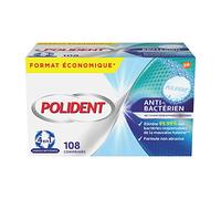 Polident Nettoyant, Pour Prothèses Dentaires Partielles ou Complètes Policent Antibactérien; 108 Comprimés