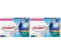 POLIDENT Nettoyant Antibactérien Pour Prothèses Dentaires Complètes ou Partielles - Elimine les Bactéries Responsables de la Mauvaise Haleine - 36 Comprimés (Lot de 2)