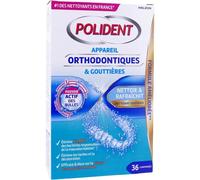 Polident Nettoyant Pour Appareils Orthodontiques & Gouttières 36 Comprimés