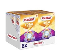 POLIDENT - Nettoyant Total Action Pour Prothèses Dentaires Complètes ou Partielles - Action 4 en 1 - Elimine 99,9 % des Bactéries - Elimine les Taches - Non Abrasif - Lot de 6 x 66 Comprimés