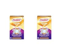 Polident Nettoyant Total Action, Pour Prothèses Dentaires Partielles ou Complètes, Réduit La Formation de Plaque, 66 Comprimés (Lot de 2)