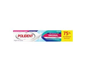 POLIDENT Original Crème Adhésive Prothèses Dentaires, Extra Forte, Tube 77g | Pour Prothèse Dentaire Partielles ou Complètes - Fixation Extra Forte, Longue Durée - Confort Quotidien