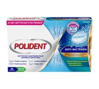 POLIDENT Pouvoir Actif - Nettoyant Appareil Dentaire Anti-Bactérien - 36 Comprimés