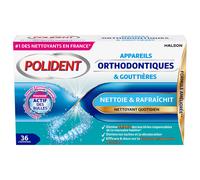 POLIDENT Pouvoir Actif - Nettoyant Orthodontique - 36 Comprimés