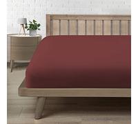 Poligino Drap Housse 120x190, 120x200, Microfibre Confortable et Respirant, Bourgogne