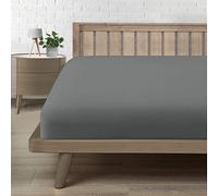 Poligino Drap Housse 160x200, Microfibre Confortable et Respirant, Gris Foncé