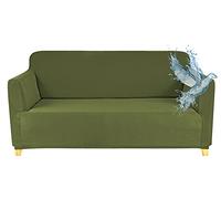 Poligino Housse Canape 2 Places (130-170 CM), Housse Canape Impermeable Extensible, Protege Canapes avec Accoudoirs - Vert