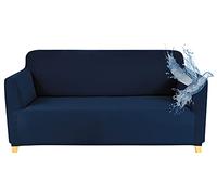 Poligino Housse Canape 2 Places (130-170 CM), Housse Canape Impermeable Extensible, Protege Canapes avec Accoudoirs - Bleu