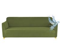 Poligino Housse Canape 3 Places (180-220 CM), Housse Canape Impermeable Extensible, Protege Canapes avec Accoudoirs - Vert