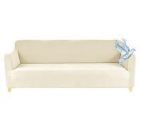 Poligino Housse Canape 3 Places (180-220 CM), Housse Canape Impermeable Extensible, Protege Canapes avec Accoudoirs - Ivoire