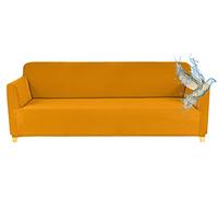 Poligino Housse Canape 3 Places (180-220 CM), Housse Canape Impermeable Extensible, Protege Canapes avec Accoudoirs - Jaune