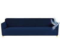 Poligino Housse Canape 4 Places (230-250 CM), Housse Canape Impermeable Extensible, Protege Canapes avec Accoudoirs - Bleu