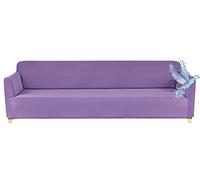 Poligino Housse Canape 4 Places (230-250 CM), Housse Canape Impermeable Extensible, Protege Canapes avec Accoudoirs - Lilas