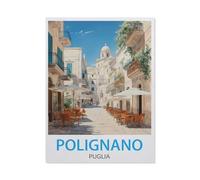 Polignano, Pouilles Plaque en métal vintage rustique Décor Cave Café Bar Chambre Maison Décoration murale 15x30cm