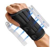 Poligono Attelle Poignet Gauche, Orthese Poignet Réglable et Respirante pour Usage Sport e Quotidien, Attelle de pour Inconfort,（S/M