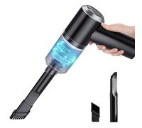 Poligono Mini Aspirateur à Main sans Fil, 6000Pa 120W Petit Aspirateur de Voiture Portable Puissant pour Voiture,Cuisine,Noir