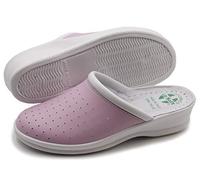 Poligono Pantoufles Sanitaires Homme et Femme, Pantoufles Professionnelles Fermées, Sabots Sanitaires, Chaussures Orthopédiques Confortables, Semelle Anatomique,Rose pour Femme 41
