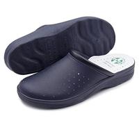 Poligono Pantoufles Sanitaires Homme et Femme, Pantoufles Professionnelles Fermées, Sabots Sanitaires, Chaussures Orthopédiques Confortables, Semelle Anatomique,Bleu pour Homme 45