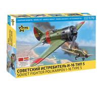 POLIKARPOV I-16 TYPE 5 SOVIET FIGHTER - ZVEZDA 1/72 Plastic Kit