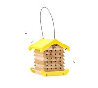 Polinator Mason Bee House Abri pour insectes, hôtel - Maison d'insectes d'arrière-cour - Coupe-feuilles - Maison interactive en bois composite en cèdre - Système de gestion des pollinisateurs