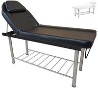 Polironeshop Apollo - Lit de Massage Fixe Professionnel pour Esthétique, Tatouage, Soins du Corps, Spa, Bien-Être, Beauté, Salon de Massage, Salon d'Esthétique et Relaxation (Noir)