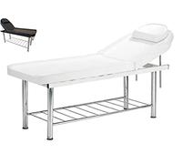 Polironeshop Apollo - Lit de Massage Fixe Professionnel pour Esthétique, Tatouage, Soins du Corps, Spa, Bien-Être, Beauté, Salon de Massage, Salon d'Esthétique et Relaxation (Blanc)