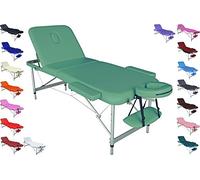 Polironeshop Europa - Table de Massage en Aluminium Professionnelle pour Tatouage, Esthétique, Soins du Corps, Spa, Salon de Beauté, Physiothérapie et Bien-Être