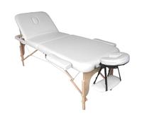 Polironeshop Lit de Massage Portable Pliable Professionnel pour esthétique physiothérapie l'épilation manucure pédicure Reconstruction des Ongles Nail Art Lits Massage réglables Confortables (Blanc)